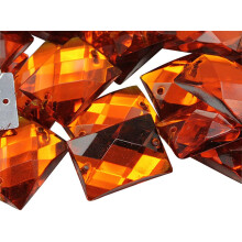Allstarco 18x13mm oranssi hyasintti CH08 litte selk suorakulmio ompele helmi askarteluun Muoviset akryylistraasit, joissa on reiki ompelua varten