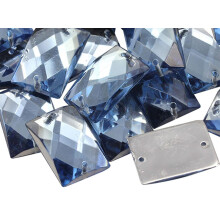 Allstarco 18x13mm Sininen Sapphire Lt. CH02 Tasainen suorakulmio Ompele helmi askarteluun Muoviset akryylistraasit, joissa on reiki ompelua varten