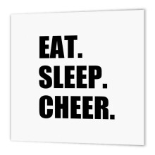 3dRose ht_180387_3 t sova heja Passionerade p cheerleading kul cheerleader team stryk p vrmeverfring 10 x 10 tum fr vitt material