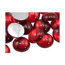 KraftGenius Allstarco 25 mm r?d rubin H103 rund flad ryg akryl cabochons 1 tomme plastjuveler til h?ndv?rk Kostumeudsmykning Kortfremstilling Smy