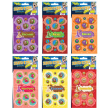Just For Laughs Dr. Stinky's Scratch N Sniff Tarrat 6 Pack Fruit Punch Brownie Pickle Grape Kaneli Roll Coconut Yhteens 162