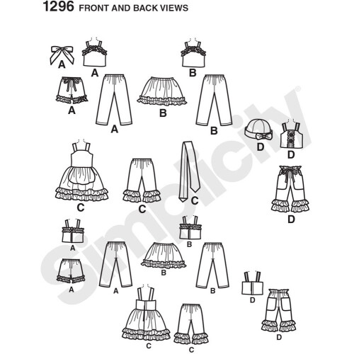 SIMPLICITY US1296OS Nhvorlage fr Kleidung 2
