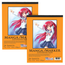 U.S. Art Supply 9" x 12" Premium Manga-Marker Papierblok, 60 Pond (100gsm), 24 Bladen (2 Packs)