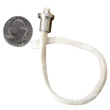 Firefly Fuels Lot de 10 petits porte-mches en aluminium 5/16 avec mches en coton de 3,6 mm  Ensemble rutilisable pr-filet pour petites lamp