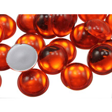 KraftGenius Allstarco 18mm Orange Hyacinth .HC Rund Flad Ryg Akryl Cabochons Plastperler til H?ndv?rk Kostumeudsmykning Kortfremstilling Smykker