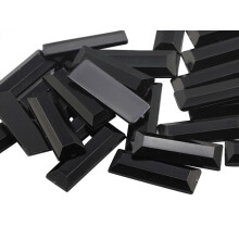 Allstarco 22x7mm Jet Black .JT Patonki Litte Takainen Suorakulmio Akryyli Strassikivet Muoviset helmet askarteluun Pukukoristeet Korttien teko Jalok