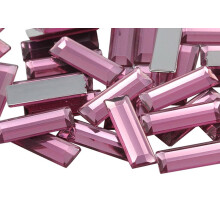 Allstarco 22x7mm Pink Rose Lite .RS72 Patonki Litte Takainen Suorakulmio Akryyli Strassikivet Muoviset jalokivet askarteluun Pukukoristeet Korttien