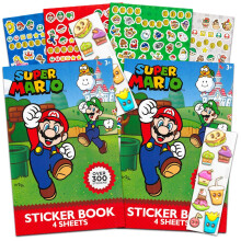 Nintendo Super Mario Stickers Party Favor Packs ~ Vce ne 600 samolepek