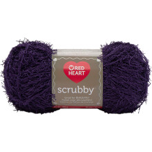 R?DT HJERTE Scrubby Garn Grape