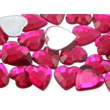 Allstarco 15mm litte selk sydn akryyli strassit Muoviset helmet Muoviset pukukorut koristeet - 40 kpl (vaaleanpunainen fuksia .MAR09)
