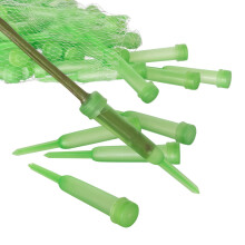Royal Imports blomstervandr?r med h?tter - 4,5"""" gr?nne plastikblomsterh?tteglas til buketter med enkeltstilke roserknopper - standardstil 1/2""""