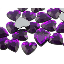 Allstarco 15mm litte selk sydn akryyli strassit Muoviset jalokivet Muoviset pukukorut koristeet - 40 kpl (violetti ametisti .NAT02)
