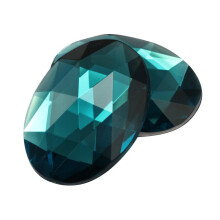 40x30 mm stor flad ryg oval akryl rhinestones Cosplay kostume ?delstene Plastik juveler Udsmykning DIY Crafts ?delstene - 4 stykker (Bl? Aqua H12