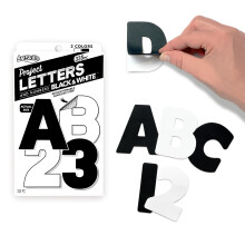 ArtSkills Posters 2.5" Papierletters voor Posters, Klasborden, Borden, Zwart & Wit, 335 Stukken