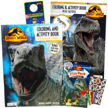 Zestaw kolorowanek Jurassic World z naklejkami i plakatami (3 ksiazki)