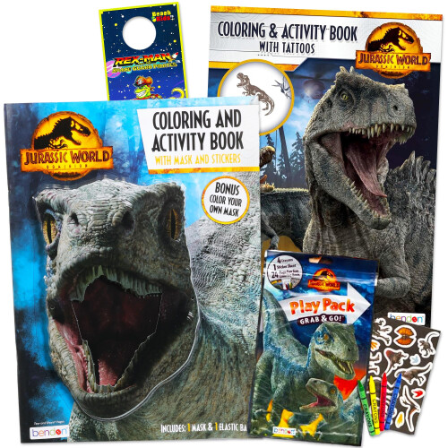 Jurassic World Jurassic World Malbuch-Set mit Aufklebern und Postern (3 Bcher)