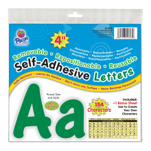 Pacon 4" Zelfklevende Hoofdletters en Kleine Letters, 154-Set, Groen (51697)
