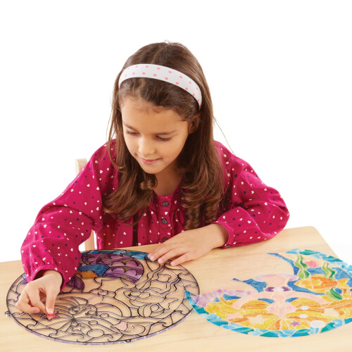 Melissa & Doug Kit d'activité vitrail facile : Sirènes - 140+ autocollants 2