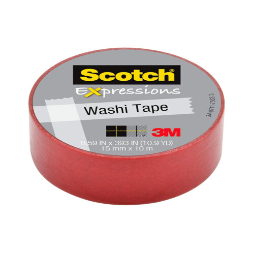 Scotch Scotch Expressions Washi Tape Taide- ja ksityteippi 0,59 x 393, punainen 6 rullaa 1