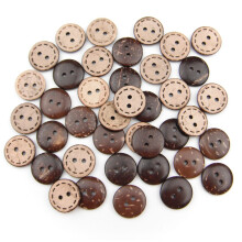 Alles in EEN Bruin 2 Gaten Kokosnoot Naaiknoppen Kledingaccessoires (25MM 20PCS)