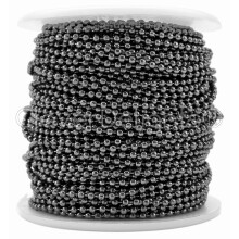 CleverDelights 2,0 mm kulickov retez Gunmetal 30 stop Bulk Ball Chain