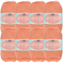 JubileeYarn Cotton Select Garn  Sportgewicht  50 g/Strang  Tigerlily Orange  8 Strnge