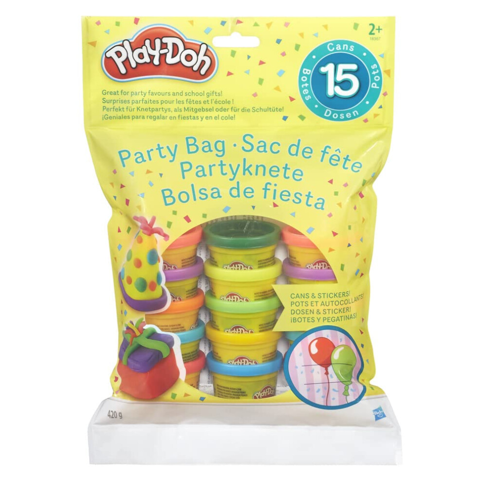 Play-Doh Toy Party Bag - Includes 15 Fun Size Dough Compound Cans - Perfect Party Present