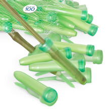 Royal Imports blomstervandr?r med h?tter - 3"""" gr?nne plastikblomsterh?tteglas til buketter med enkeltstilke roserknopper - standardstil 1/2"""" ?b