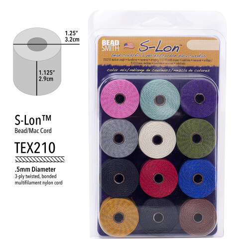 Beadsmith S-Lon Bead Cord Tex210 12/Pkg- 1