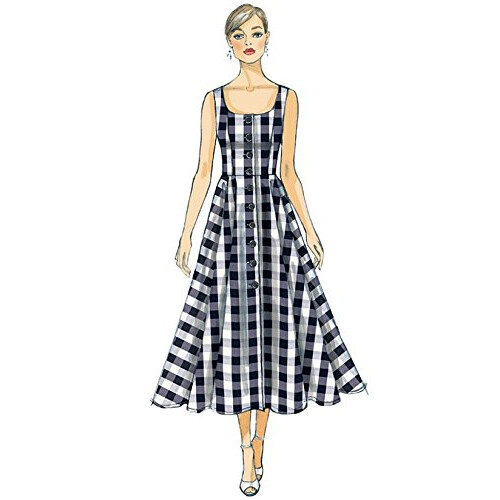 VOGUE PATTERNS Vogue Patterns Kjole Flared Nederdel 14-16-18-20-22 R?d 2