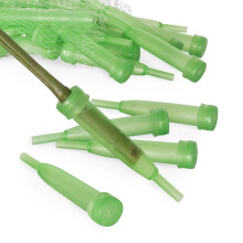 Royal Imports blomstervandr?r med h?tter - 4"""" gr?nne plastikblomsterh?tteglas til buketter med enkeltstilke roserknopper - forl?nges 1/2"""" ?bnin