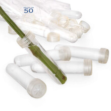 Royal Imports blomstervandr?r med h?tter - 3,5"""" klare plastikblomsterh?tteglas til buketter med enkeltstilke roserknopper - standardstil 1/2"""" ?