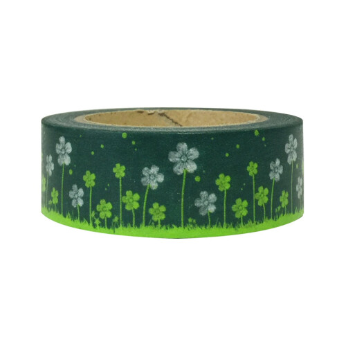 allydrew Ruban de masquage dcoratif Washi Fleurs vertes