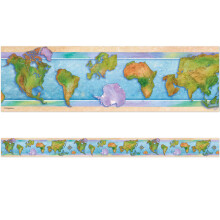 Edupress World Continents Straight Border Trim (EP63304) Flerfarvet