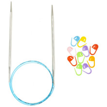 addi Rocket Lace Turbo 40 tommer (100 cm) US 000 (1,5 mm) Cirkul?r strikkepind Glat og glat finish Lang tilspidset Skarpe spidser Glat sammenf?jn