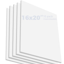 Golden State Art-pakke med 10 1/8"""" tykke 16x20 hvide skumplader (16x20 hvide)