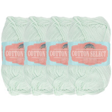 JubileeYarn Cotton Select Garn  Sportgewicht  50 g/Strang  Blaues Mint  4 Strnge