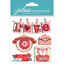 Jolees Boutique Dimensional Stickers Valentine Words