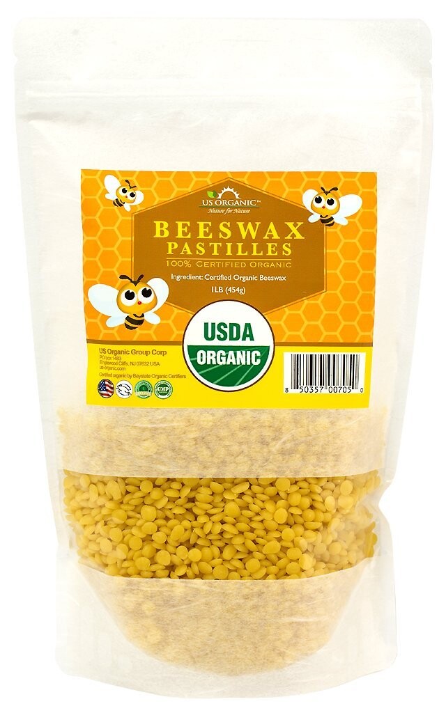 Cire D'abeille Pure Jaune En Pastilles - 250 Grammes - Texture Beurre - Origine France - Neuf