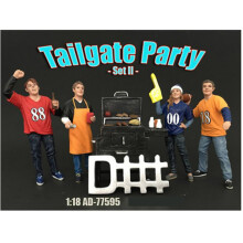 Bagklap fests?t II 4-delt figurs?t til 1:18 skalamodeller af American Diorama 77595