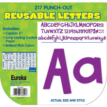 Eureka Back to School Lilla Punch Out-bogstaver til klassev?relsesdekoration 217pc 4'' H
