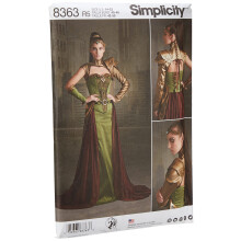 Simplicity 8363 Dames Fantasy Elf Ranger Halloween en Cosplay Kostuum Naai Patroon, Maten 14-22