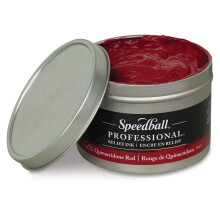 Speedball Professional Relief Ink Quinakridone Red 8OZ