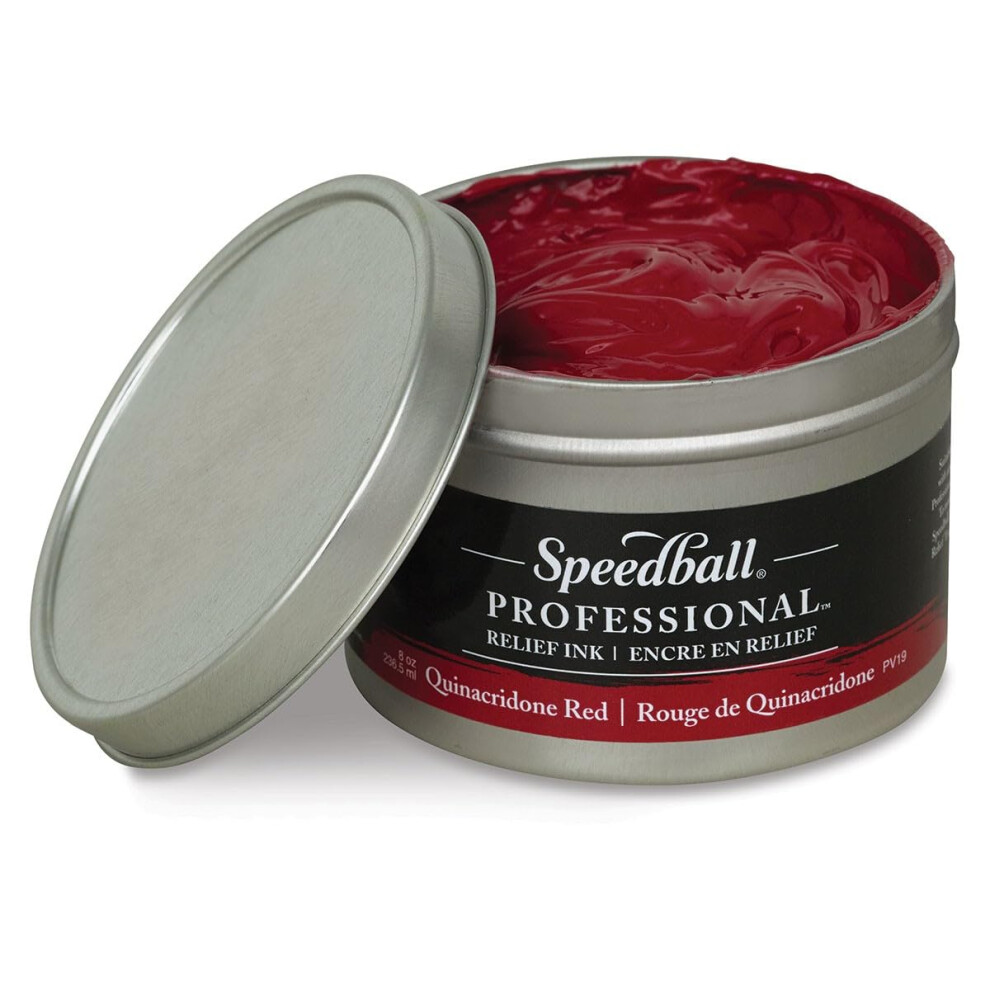 Speedball Professionele Reliefverf Quinacridon Rood 8OZ