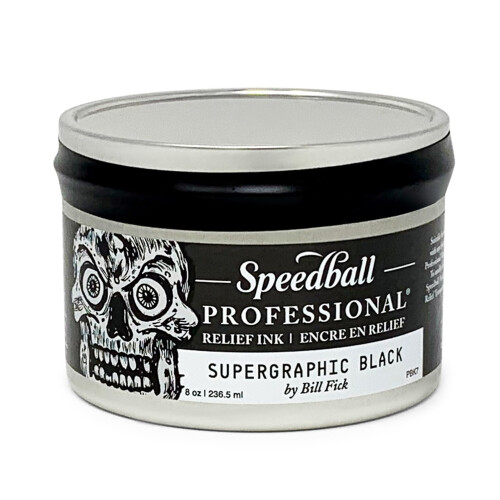 Speedball Professional Relief Ink Supergraphic Black 8OZ
