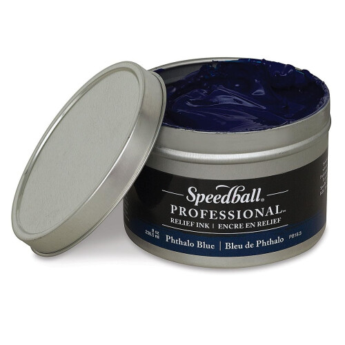 Speedball Professional Relief Tinte Phthaloblau 8OZ 1