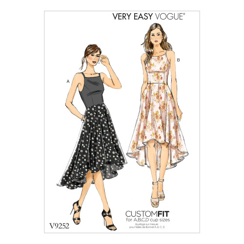 VOGUE PATTERNS Vogue Patterns Lave kjoler 14-16-18-20-22"""" R?d