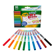 Waschbare, schlanke, trocken abwischbare Crayola-Marker, 10 Stck