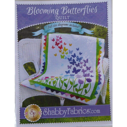 Bloeiende vlinders quiltpatroon multi