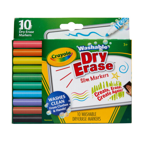 Crayola Crayola wasbare slanke, droog uitwisbare markers, 10 stuks 1